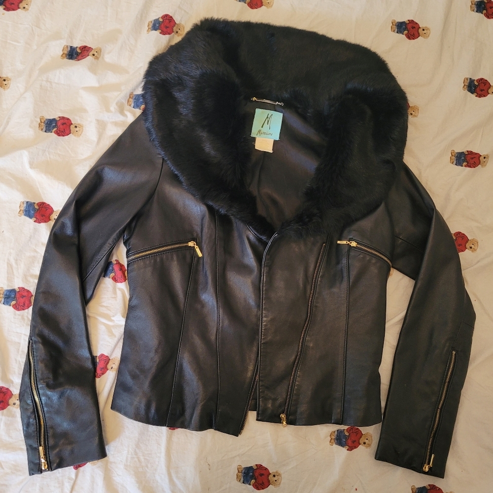 Marciano leather coat